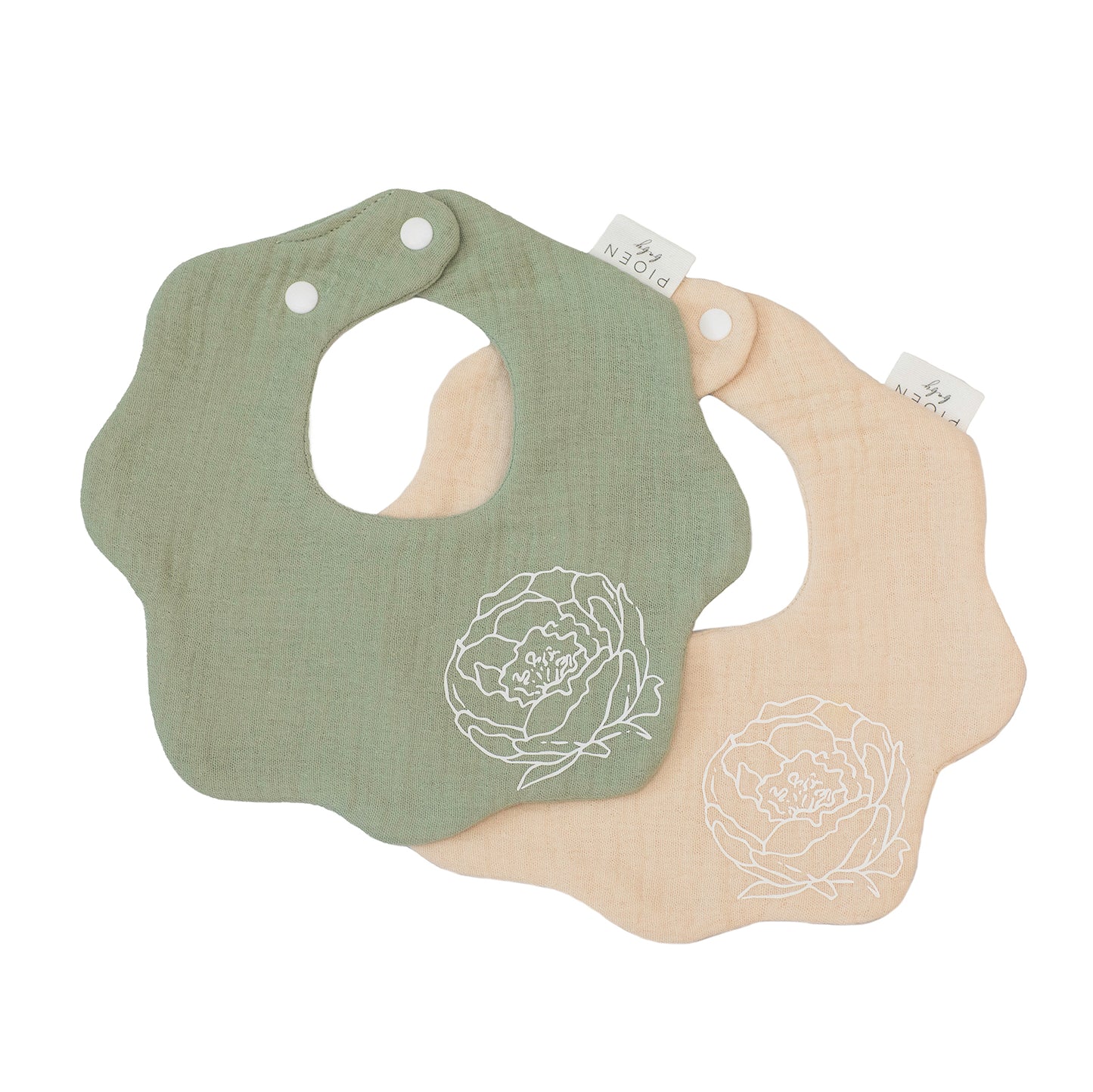 Flower Baby Bib 2pc Set