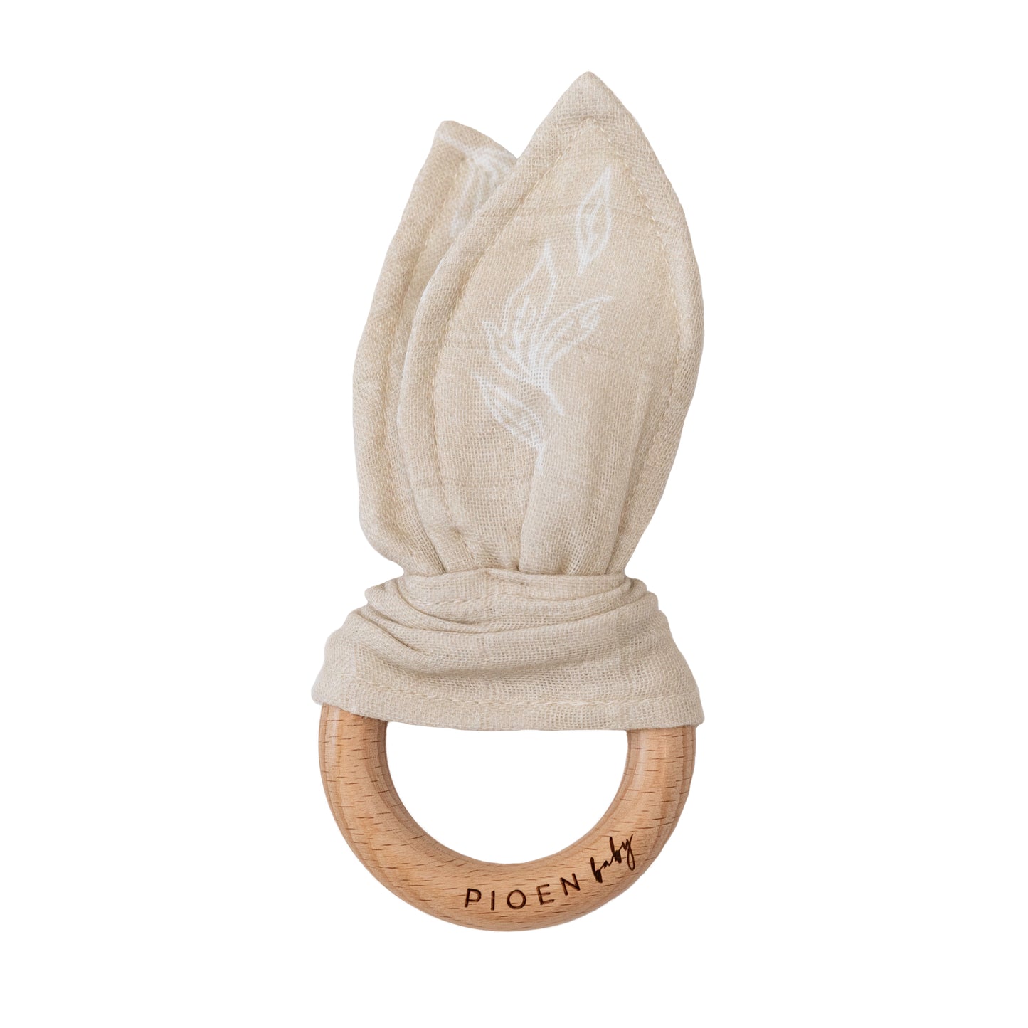 Organic Cotton Baby Rattle Ear Teether