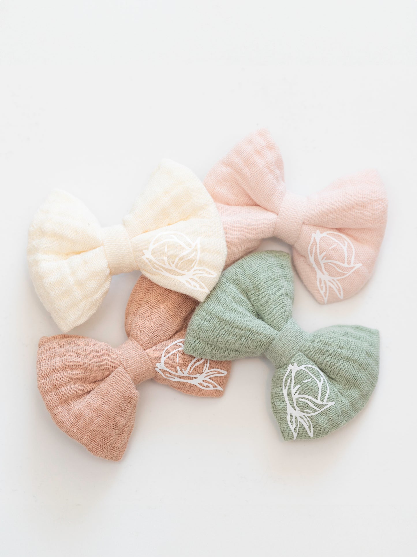 Bow Hair Clips 4pc Set