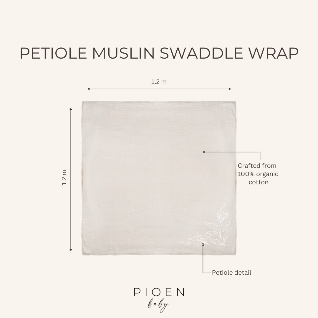 100% Organic Cotton Muslin Swaddle Baby Blanket