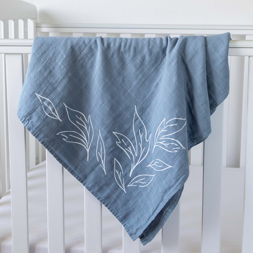 100% Organic Cotton Muslin Swaddle Baby Blanket