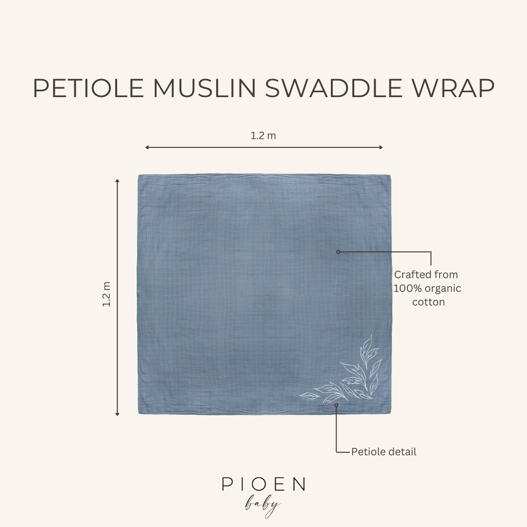 100% Organic Cotton Muslin Swaddle Baby Blanket