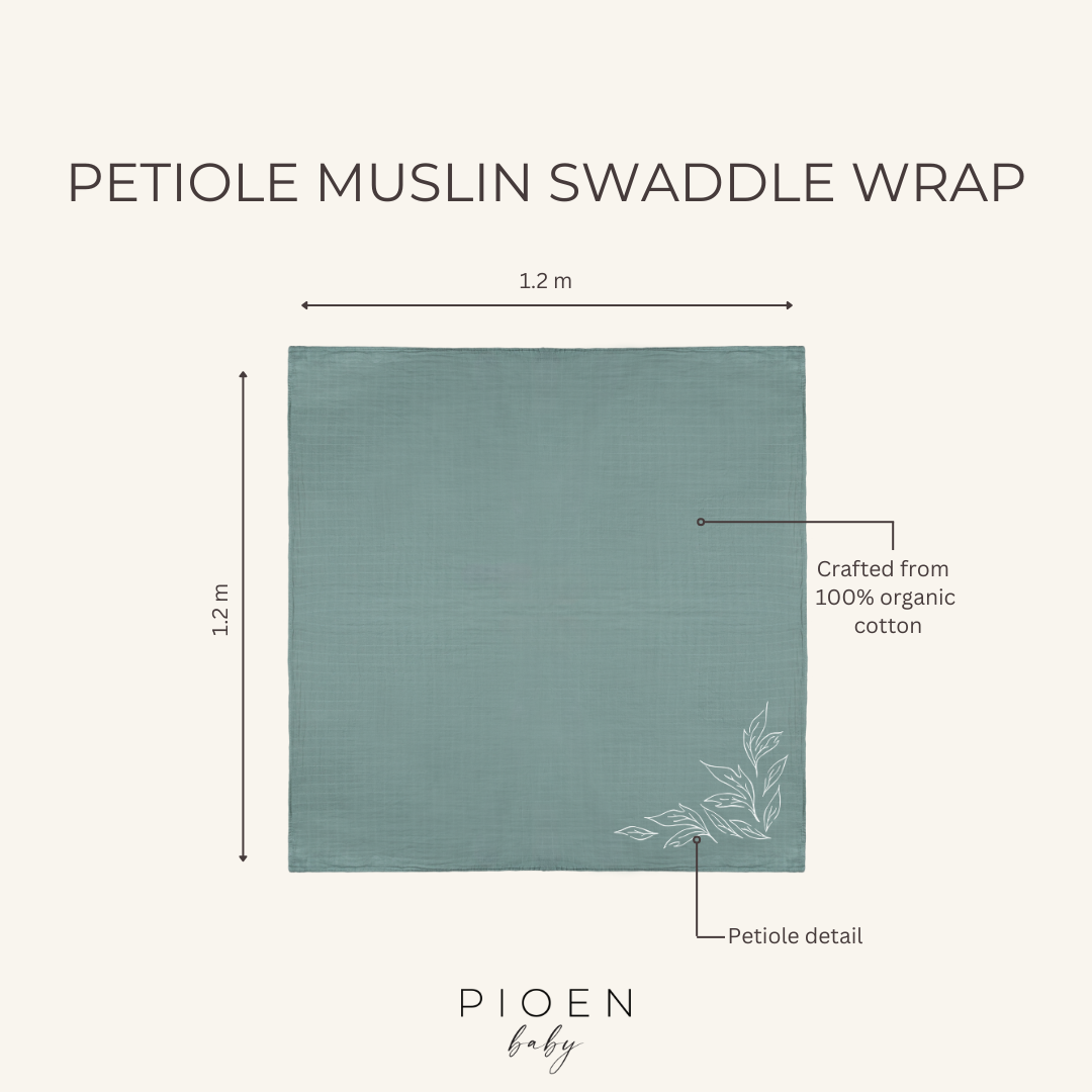 100% Organic Cotton Muslin Swaddle Baby Blanket