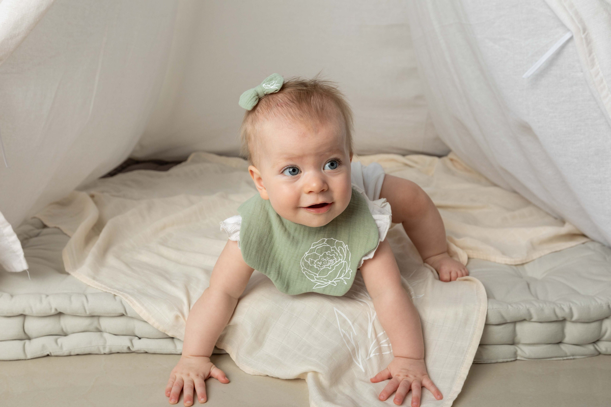 Soft Green Baby Bib