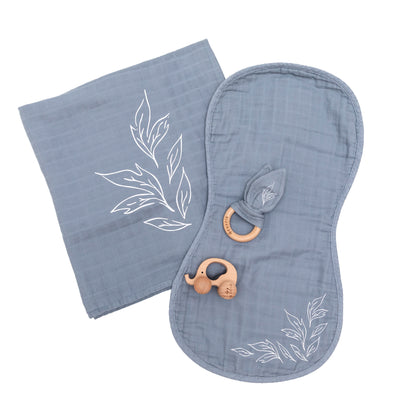 100% Organic Cotton Blue Baby  Gift Set