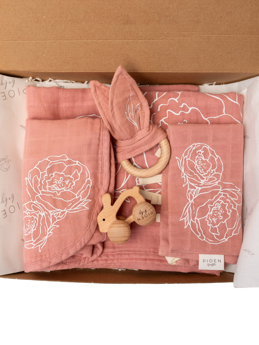 100% Organic Cotton Baby Girl Gift Set