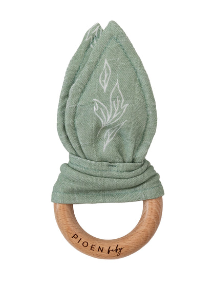 Organic Cotton Baby Rattle Ear Teether