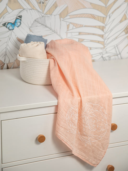 Bloom Wrap Muslin Baby Blanket - PIOEN Lifestyle