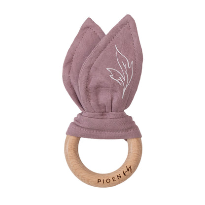 Organic Cotton Baby Rattle Ear Teether