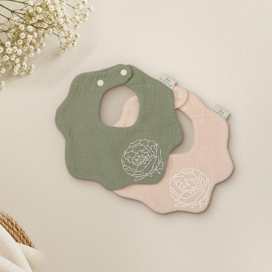 Flower Bib Set – 2 Piece